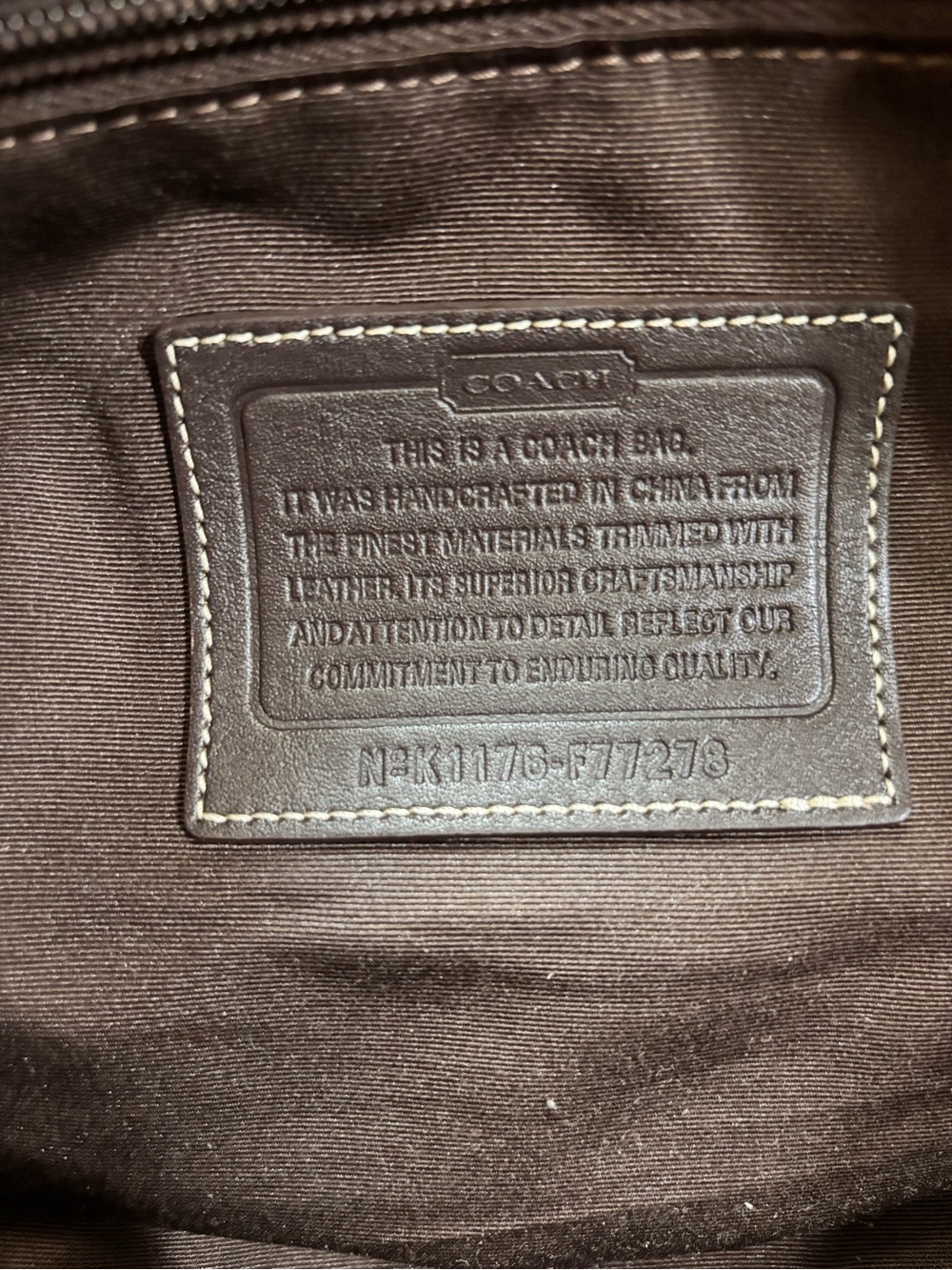 Coach Brown Signature Canvas Duffel Bag - Picture 13 of 13